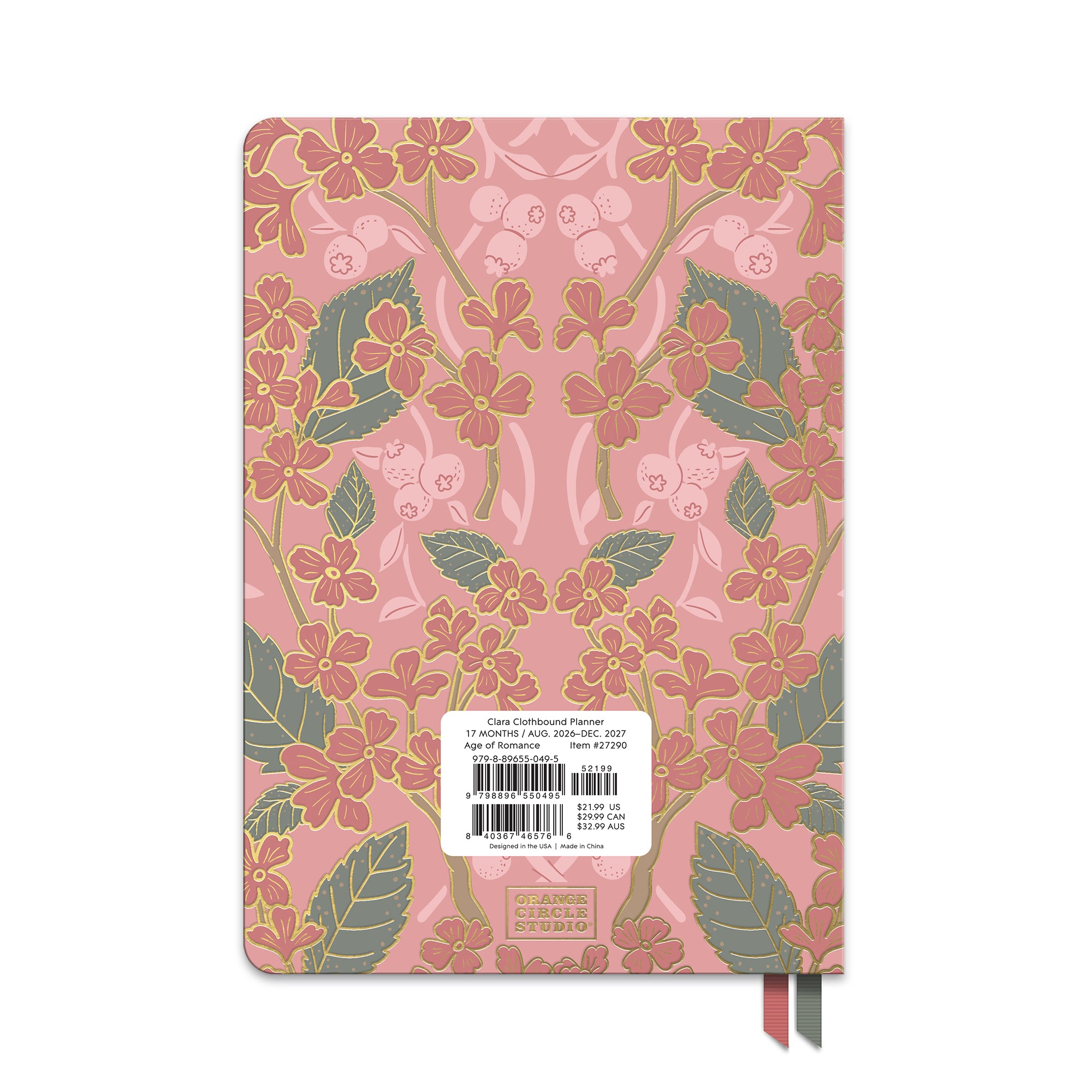2027 Age of Romance Clara Clothbound Planner
