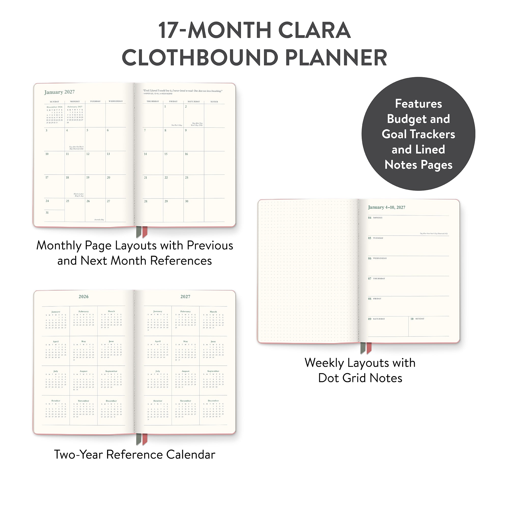 2027 Age of Romance Clara Clothbound Planner