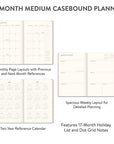 2027 Cabana Blooms Medium Casebound Planner