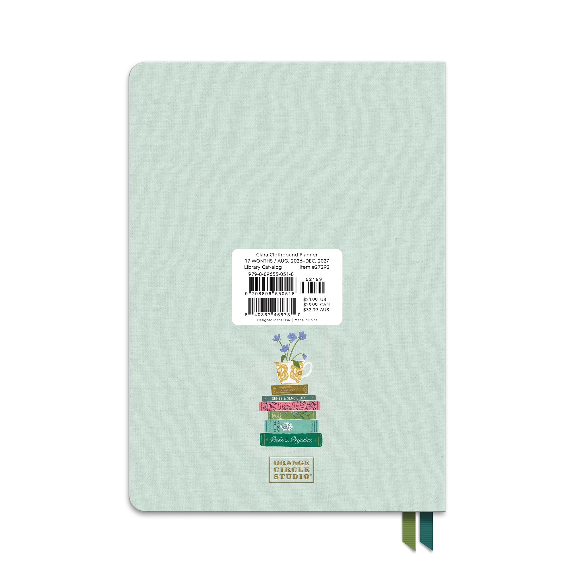 2027 Library Cat-alog Clara Clothbound Planner