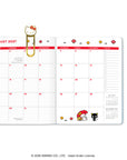 2027 Hello Kitty and Friends Retro Just Right Monthly Planner with Enamel Charm Bookmark
