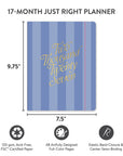2027 Cabana Stripes Just Right Monthly Planner