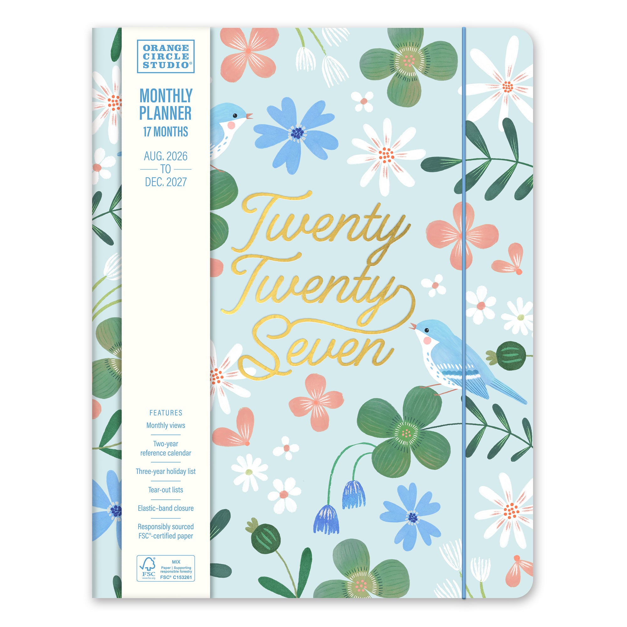 2027 Birds &amp; Blooms Just Right Monthly Planner