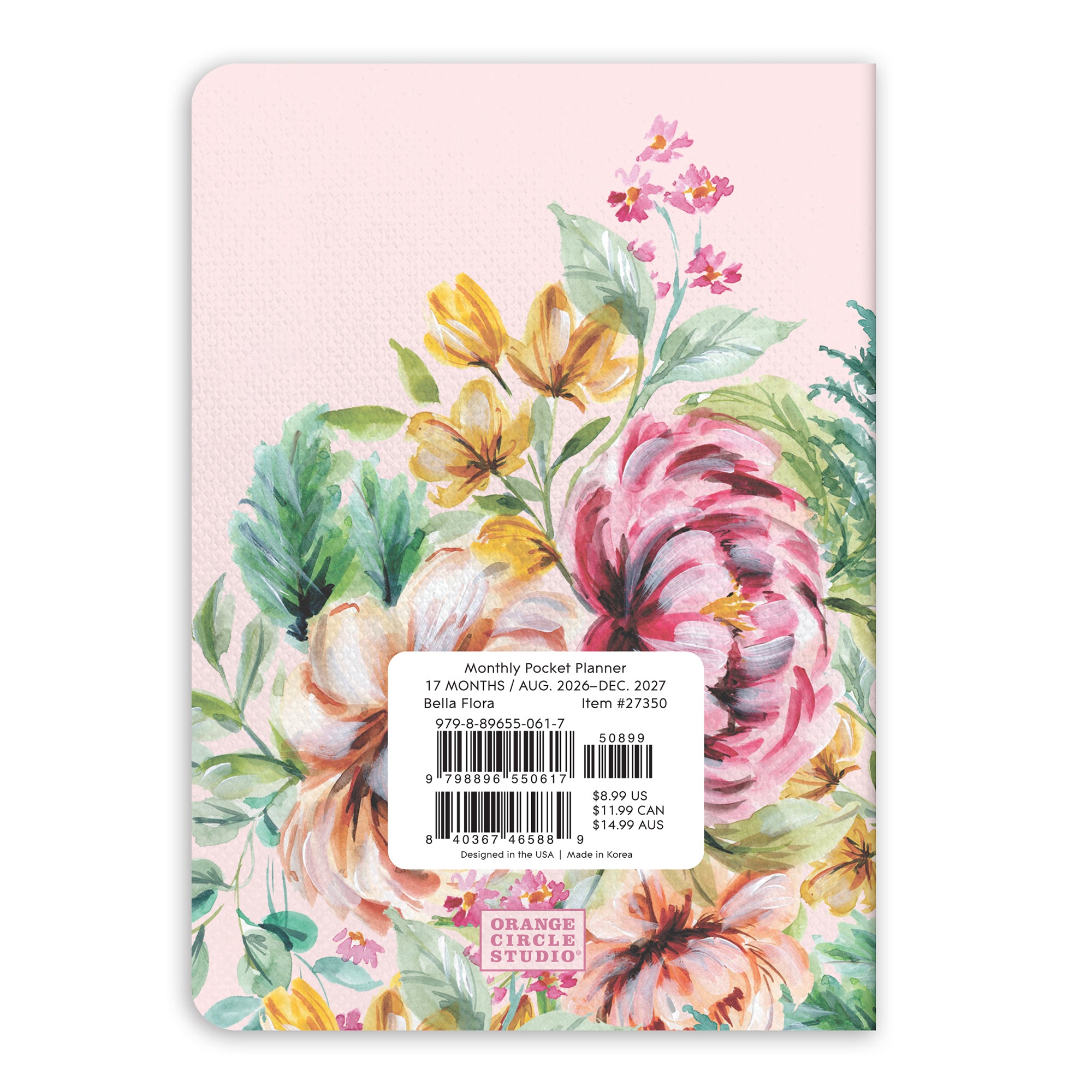 2027 Bella Flora Monthly Pocket Planner