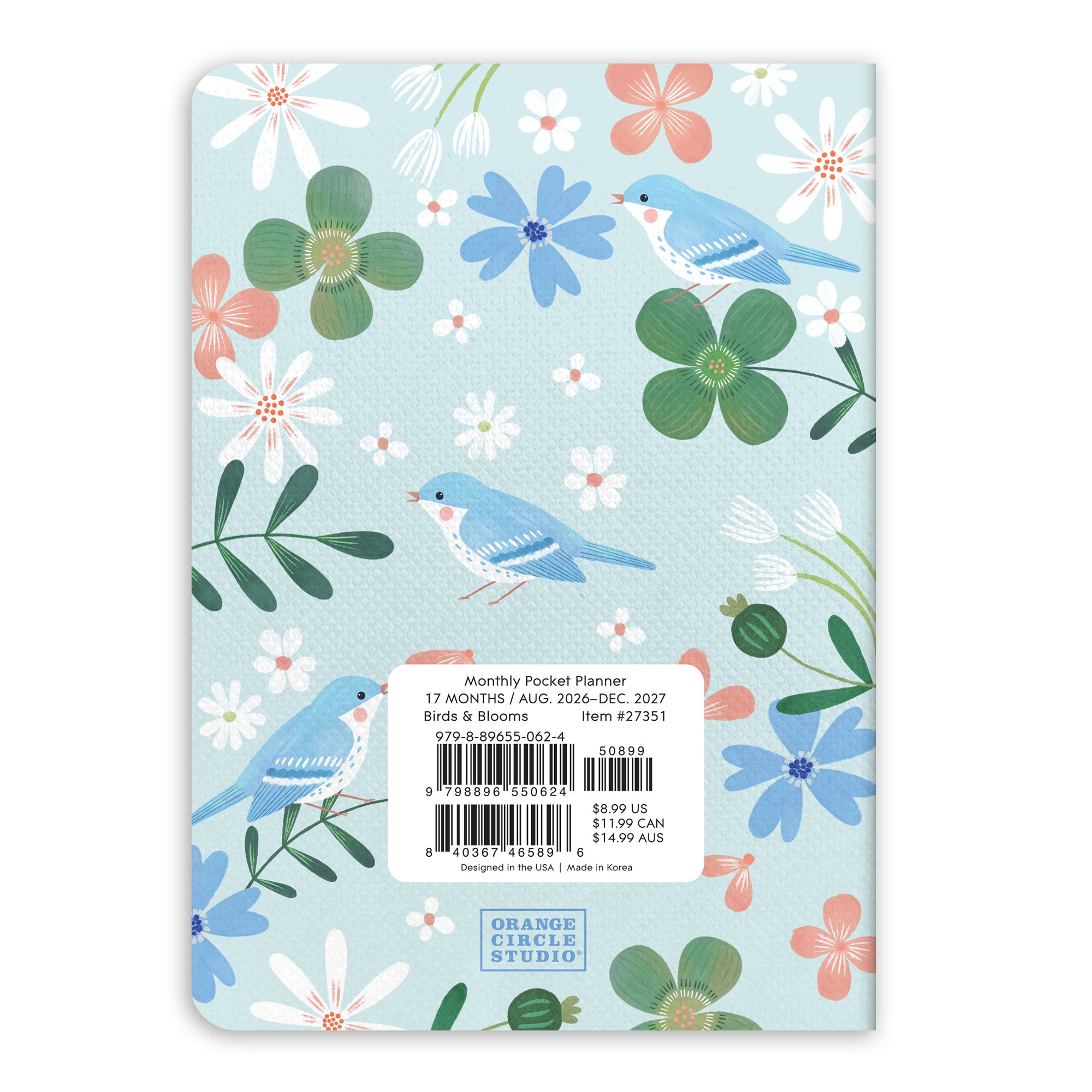 2027 Birds &amp; Blooms Monthly Pocket Planner