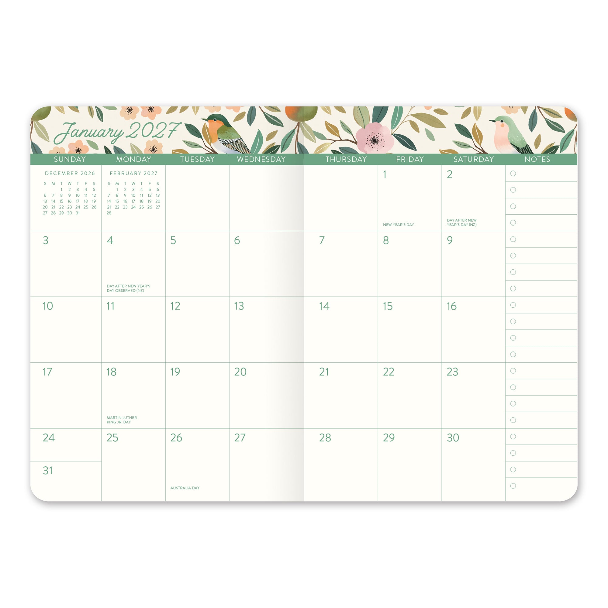 2027 Birds &amp; Blooms Monthly Pocket Planner