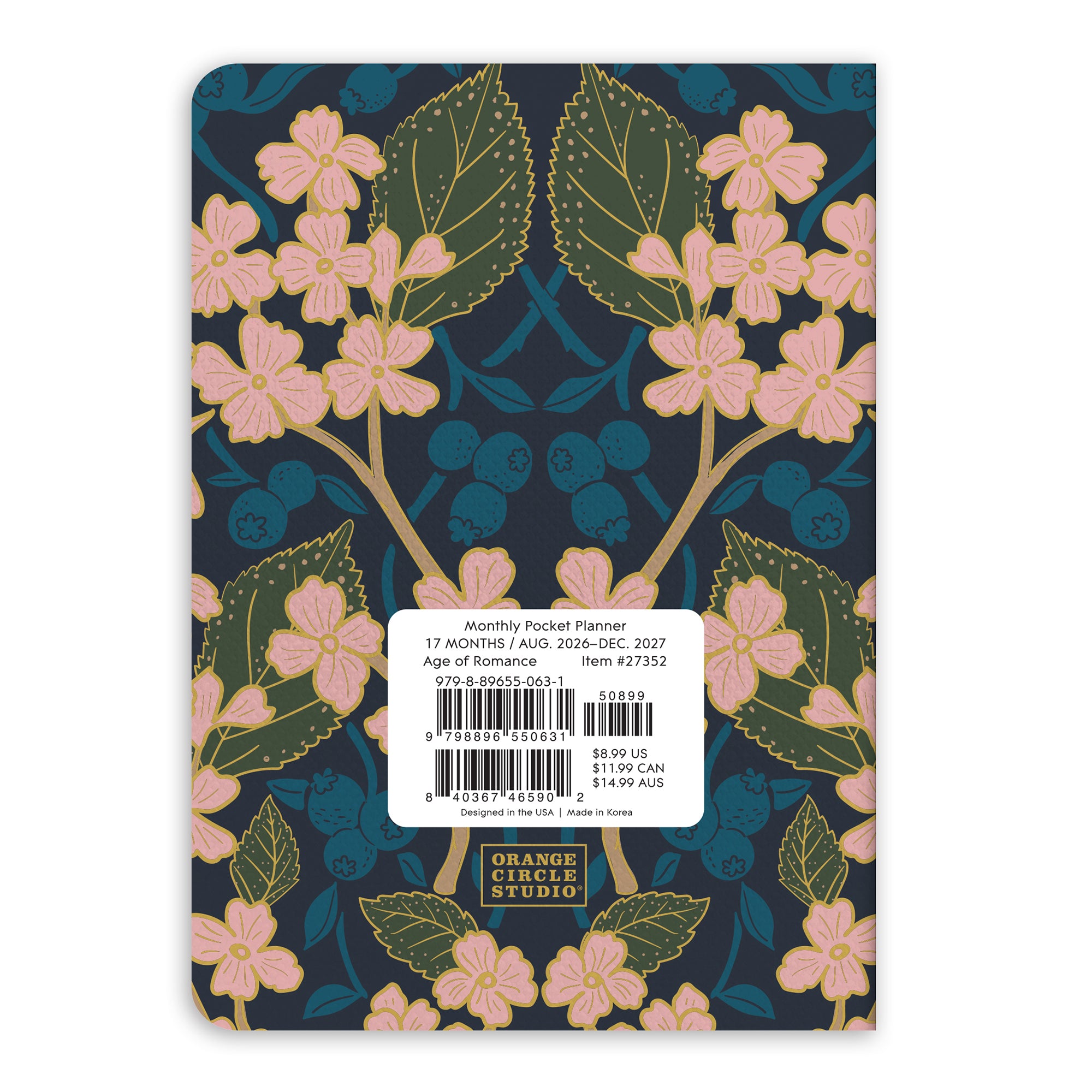 2027 Age of Romance Monthly Pocket Planner