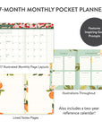 2027 Fruit & Flora Monthly Pocket Planner