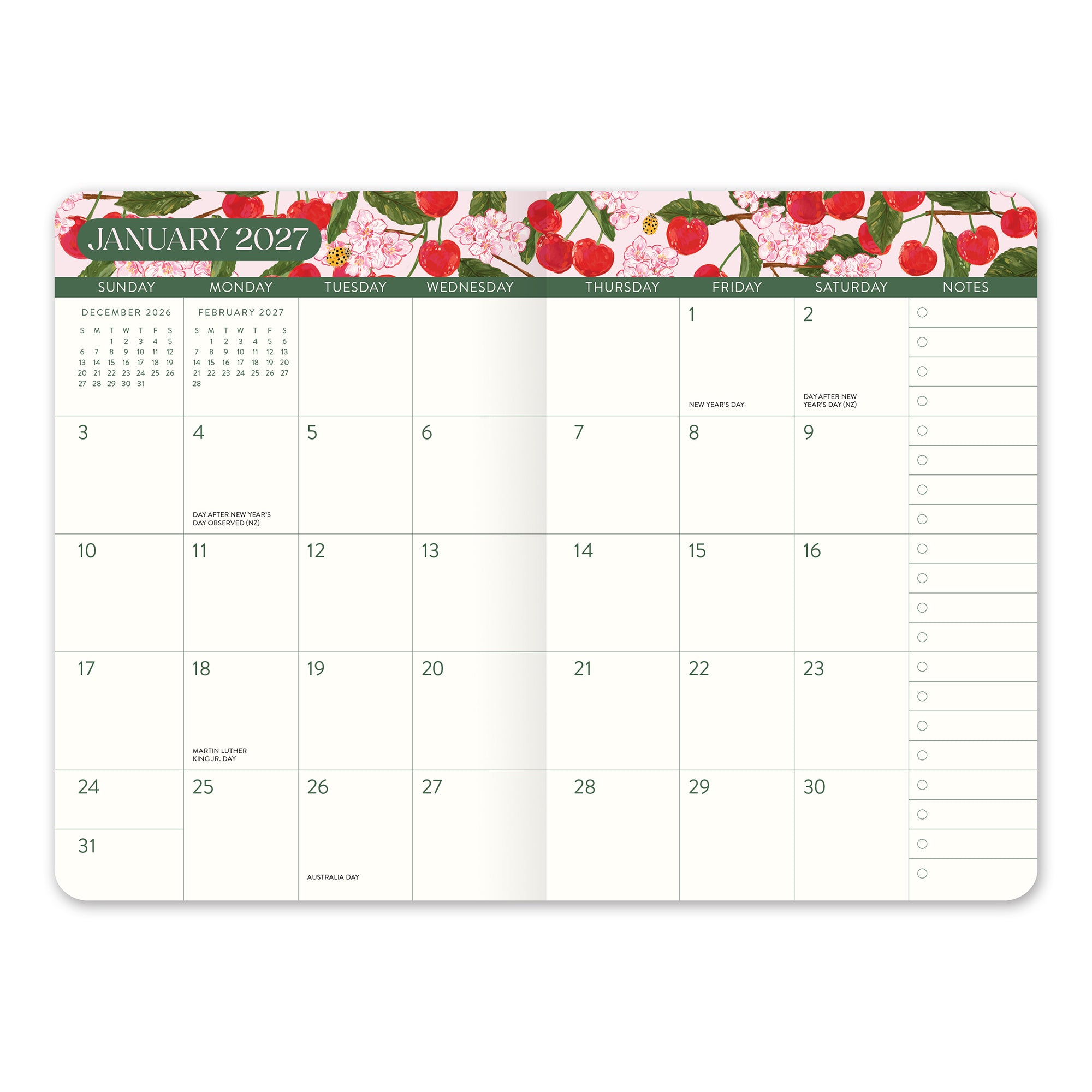 2027 Fruit &amp; Flora Monthly Pocket Planner