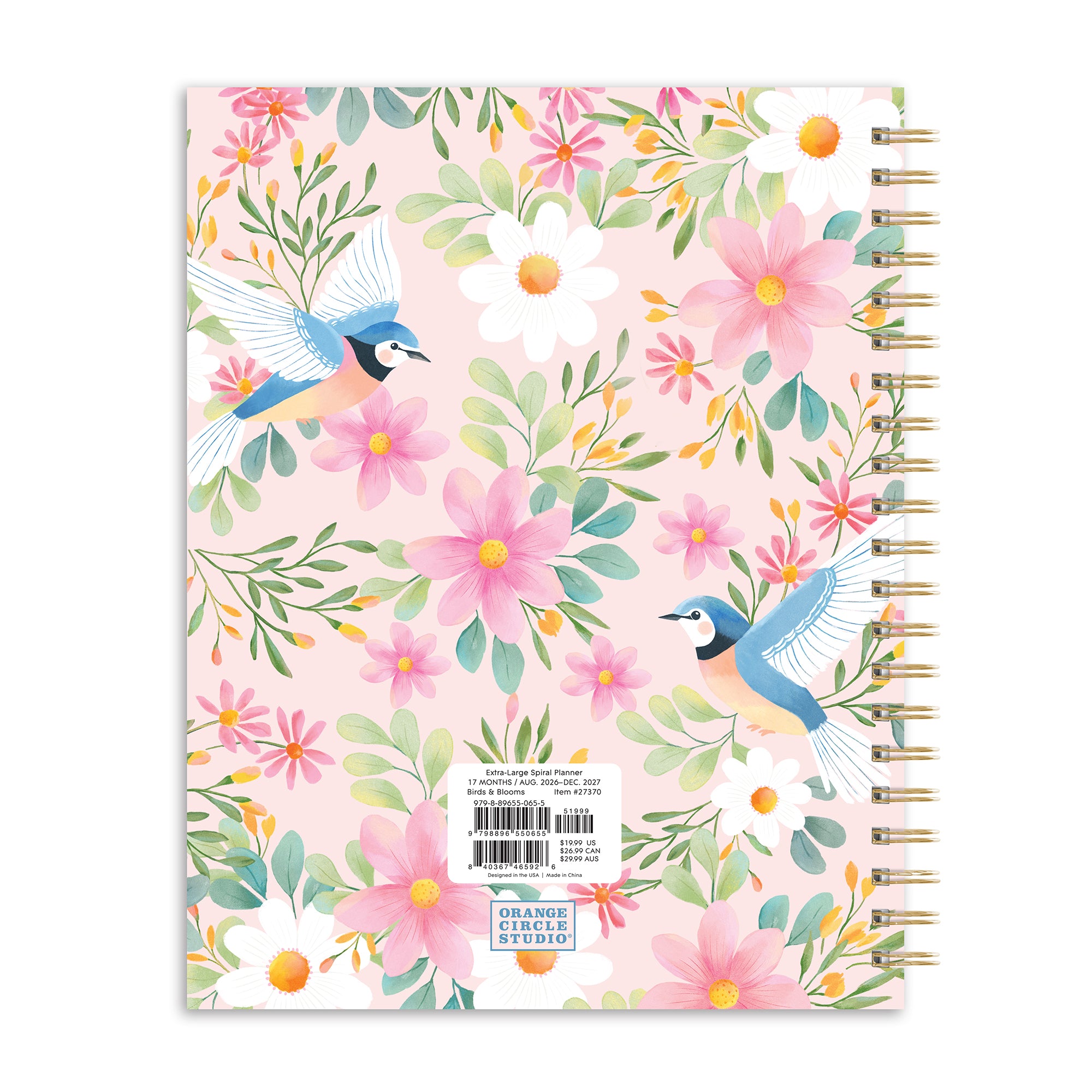 2027 Birds &amp; Blooms Extra-Large Spiral Planner