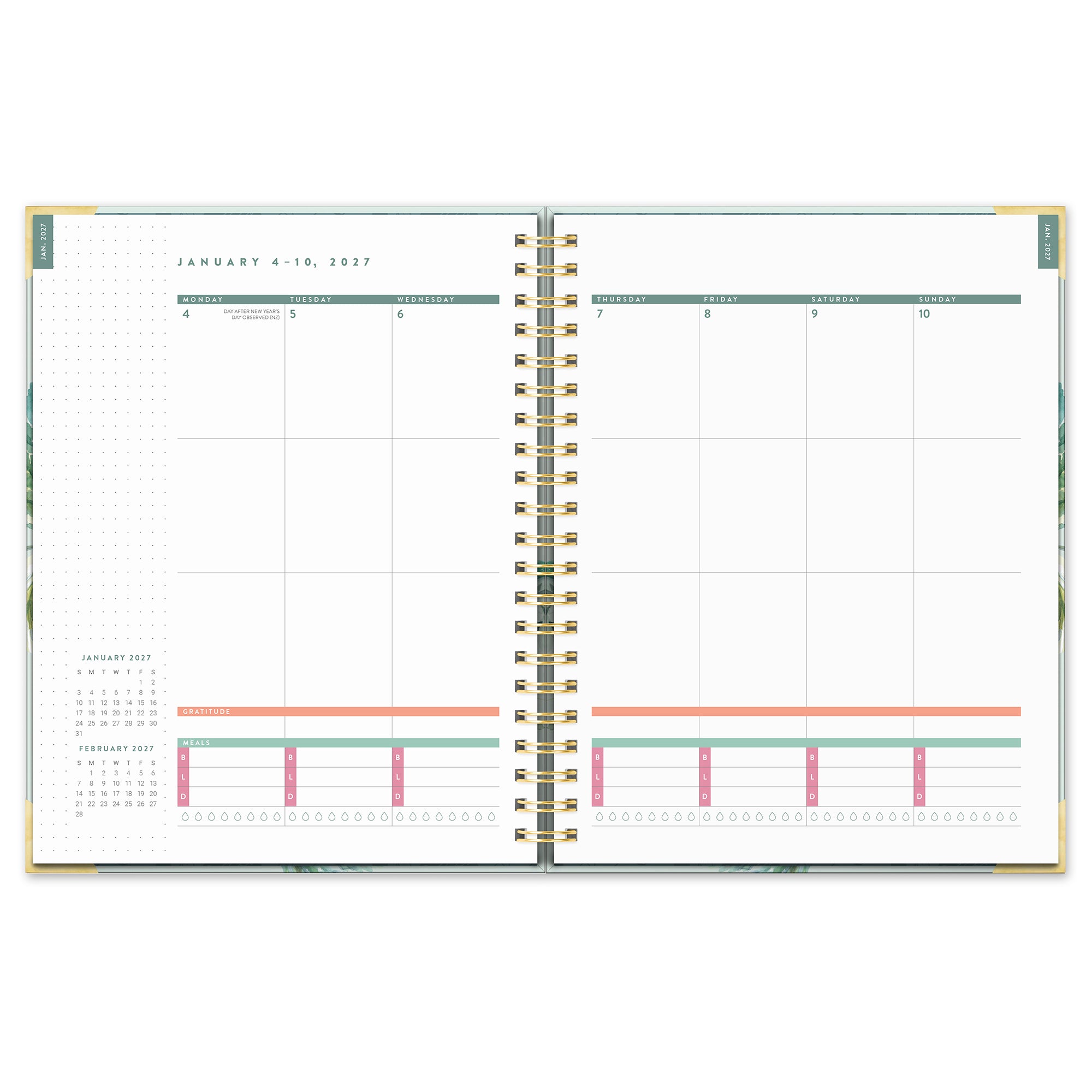 2027 Bella Flora Deluxe Extra-Large Spiral Planner