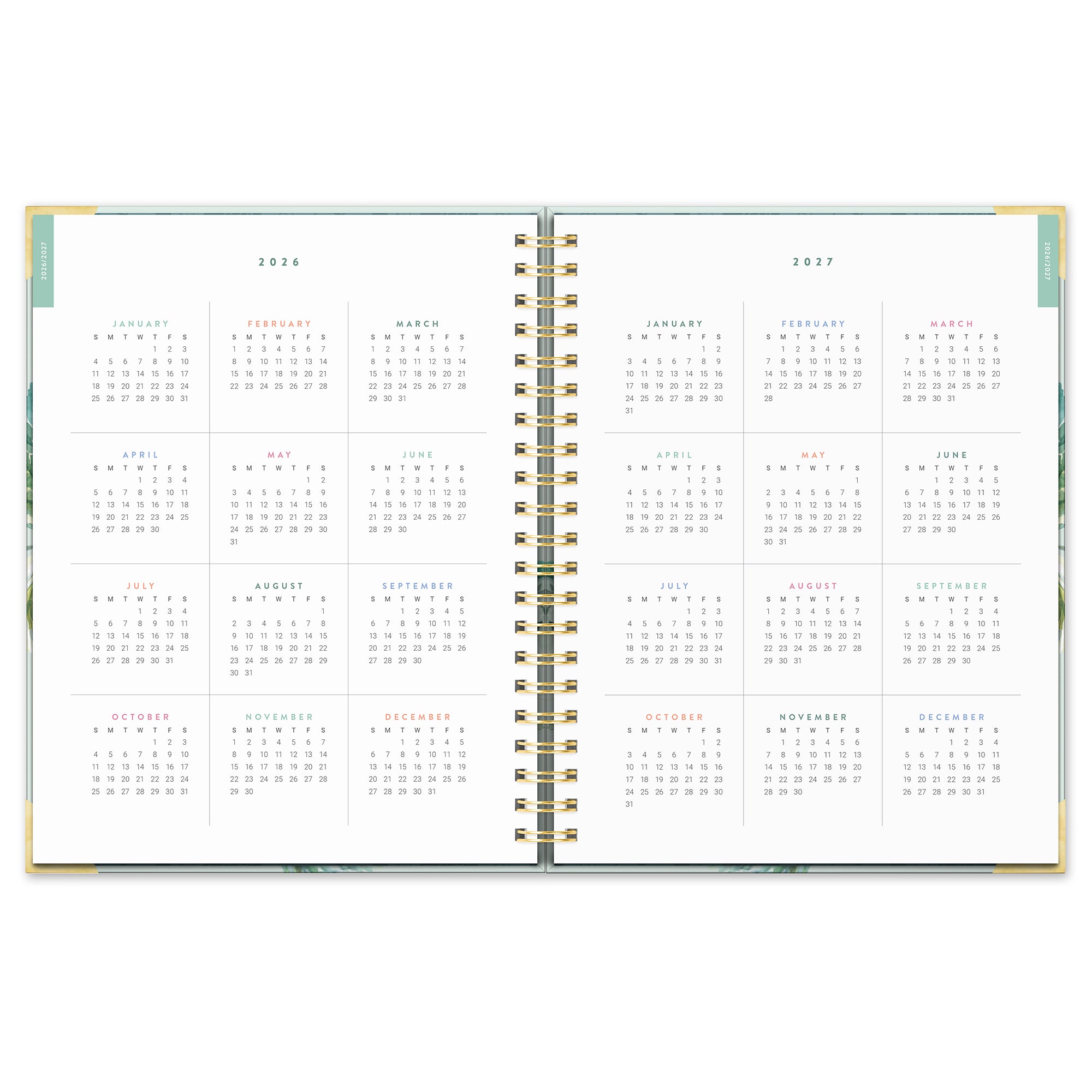2027 Bella Flora Deluxe Extra-Large Spiral Planner