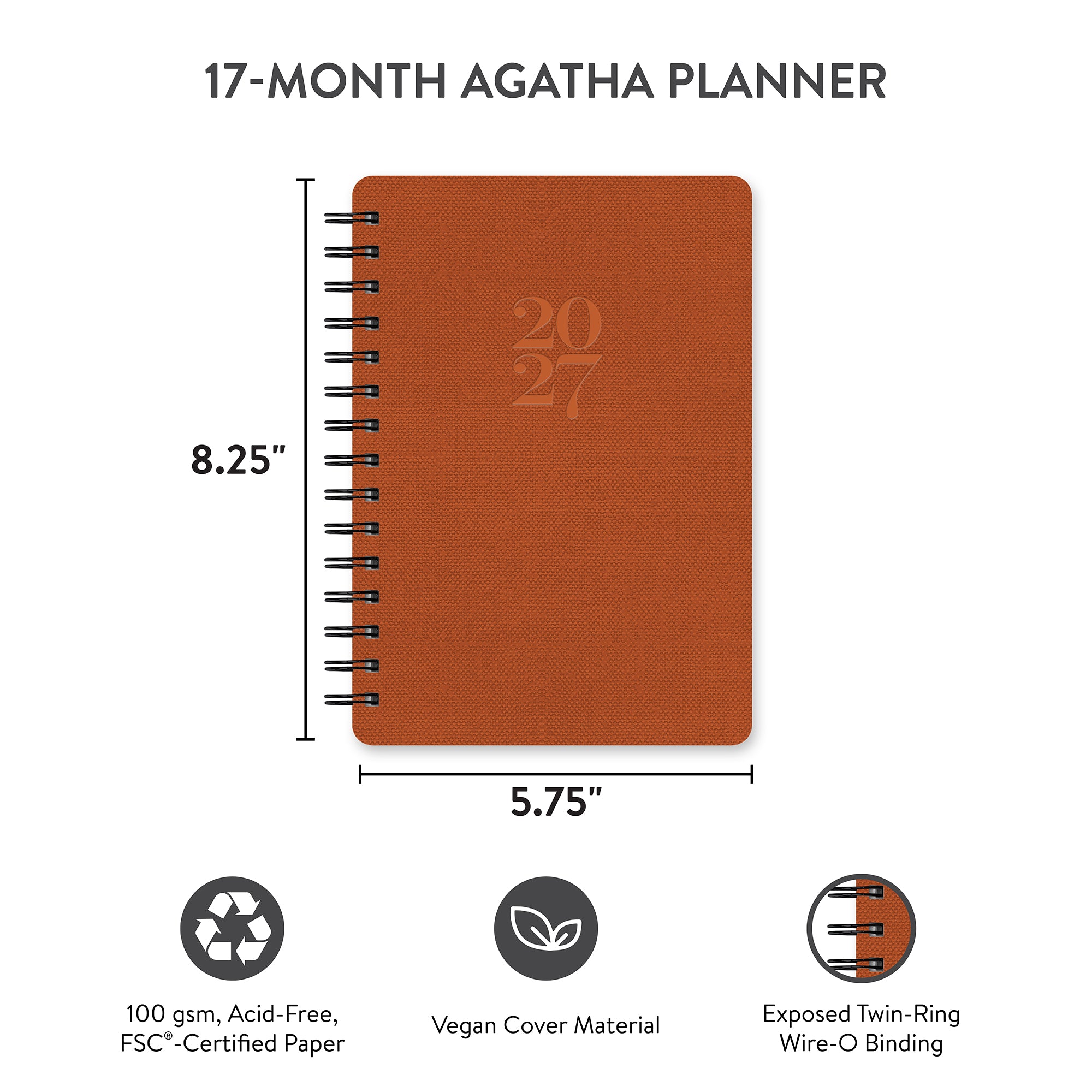 2027 Tawny Brown Agatha Planner
