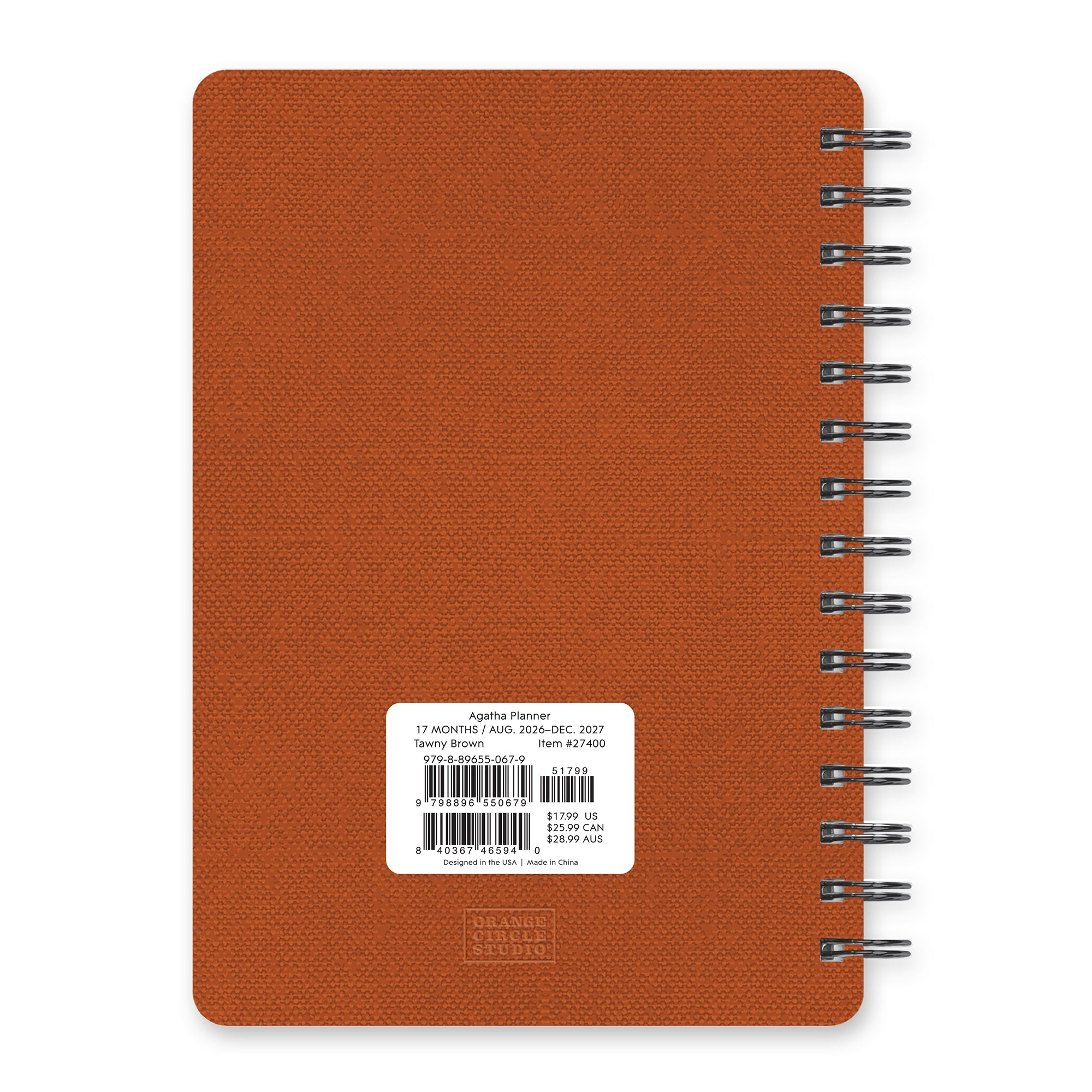 2027 Tawny Brown Agatha Planner