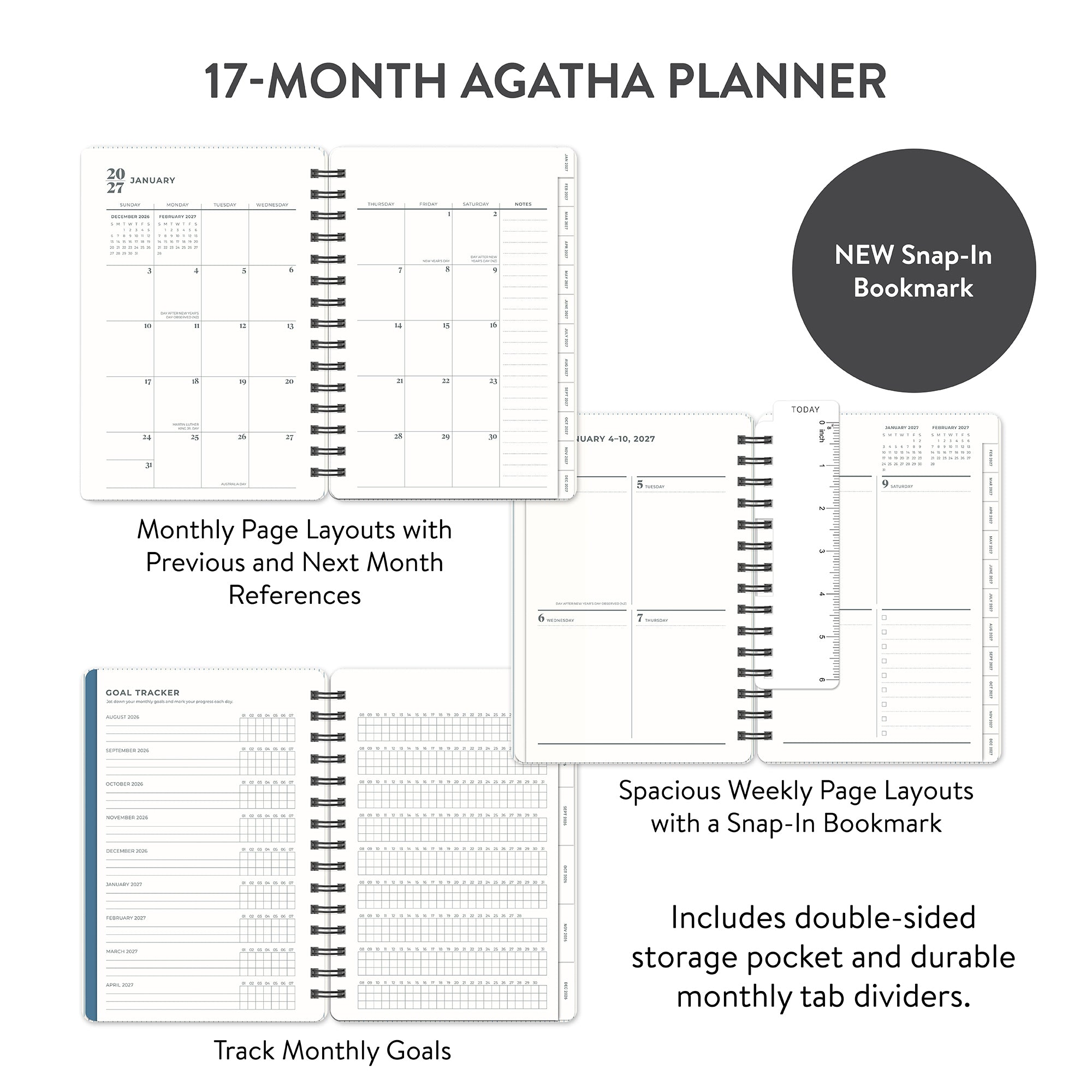 2027 Leisure Blue Agatha Planner