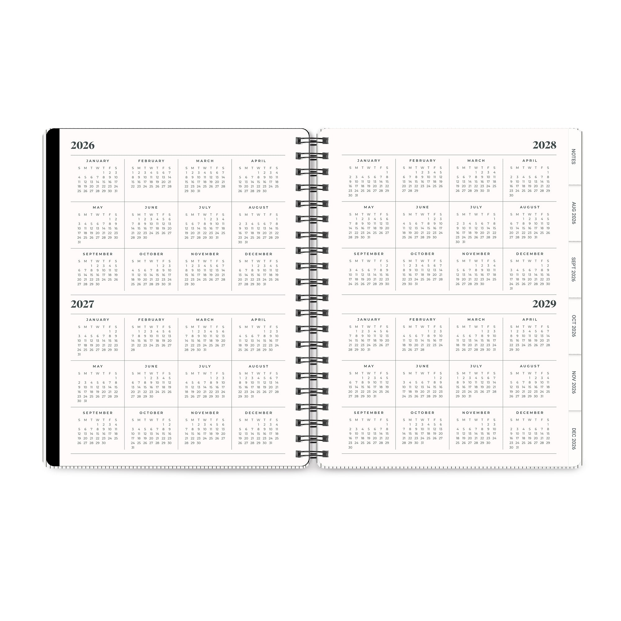 2027 Midnight Black Baxter Planner – Orange Circle Studio