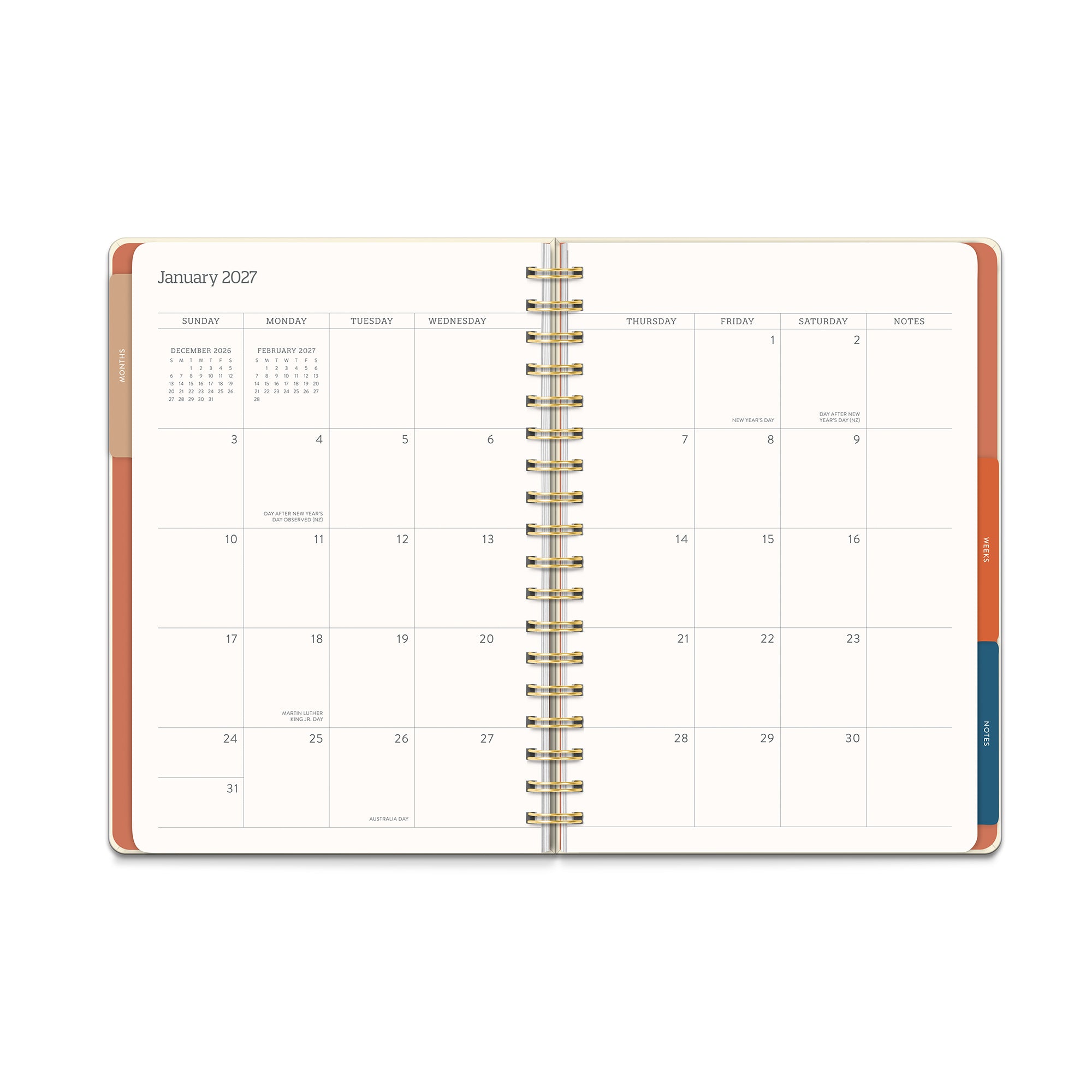 2027 National Parks Tri-Tab Planner