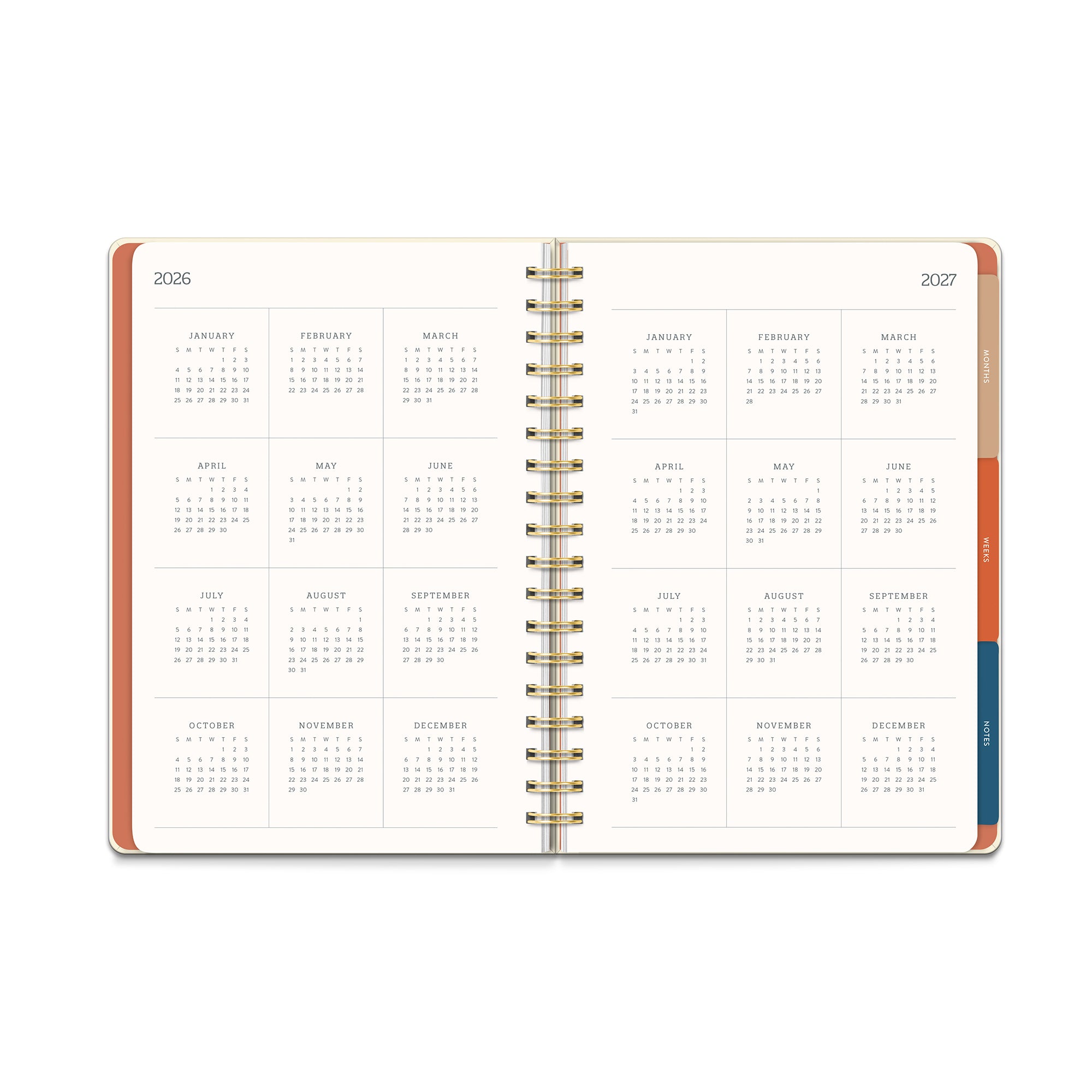 2027 National Parks Tri-Tab Planner