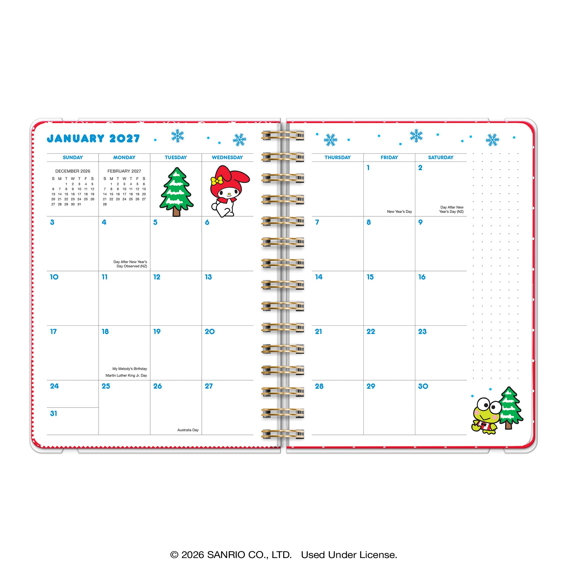 2027 Hello Kitty® and Friends Retro Deluxe Compact Flexi Planner