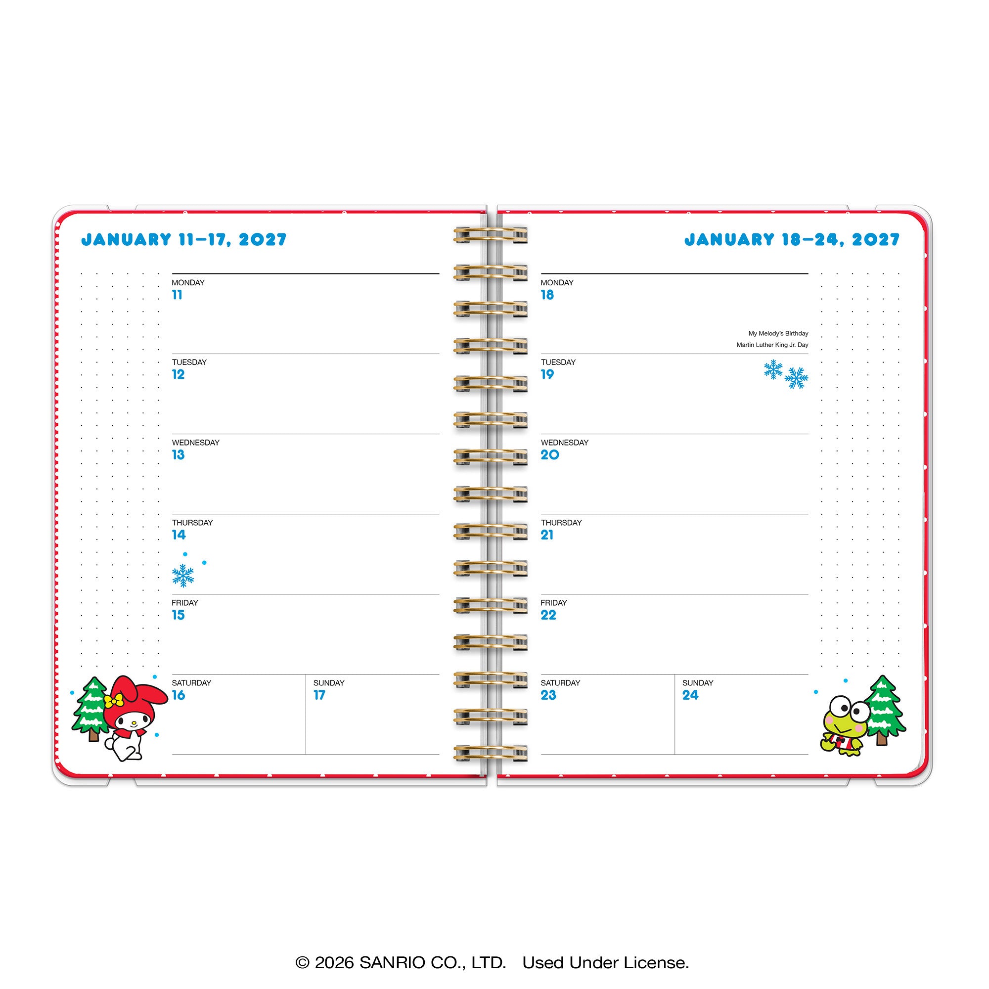 2027 Hello Kitty® and Friends Retro Deluxe Compact Flexi Planner