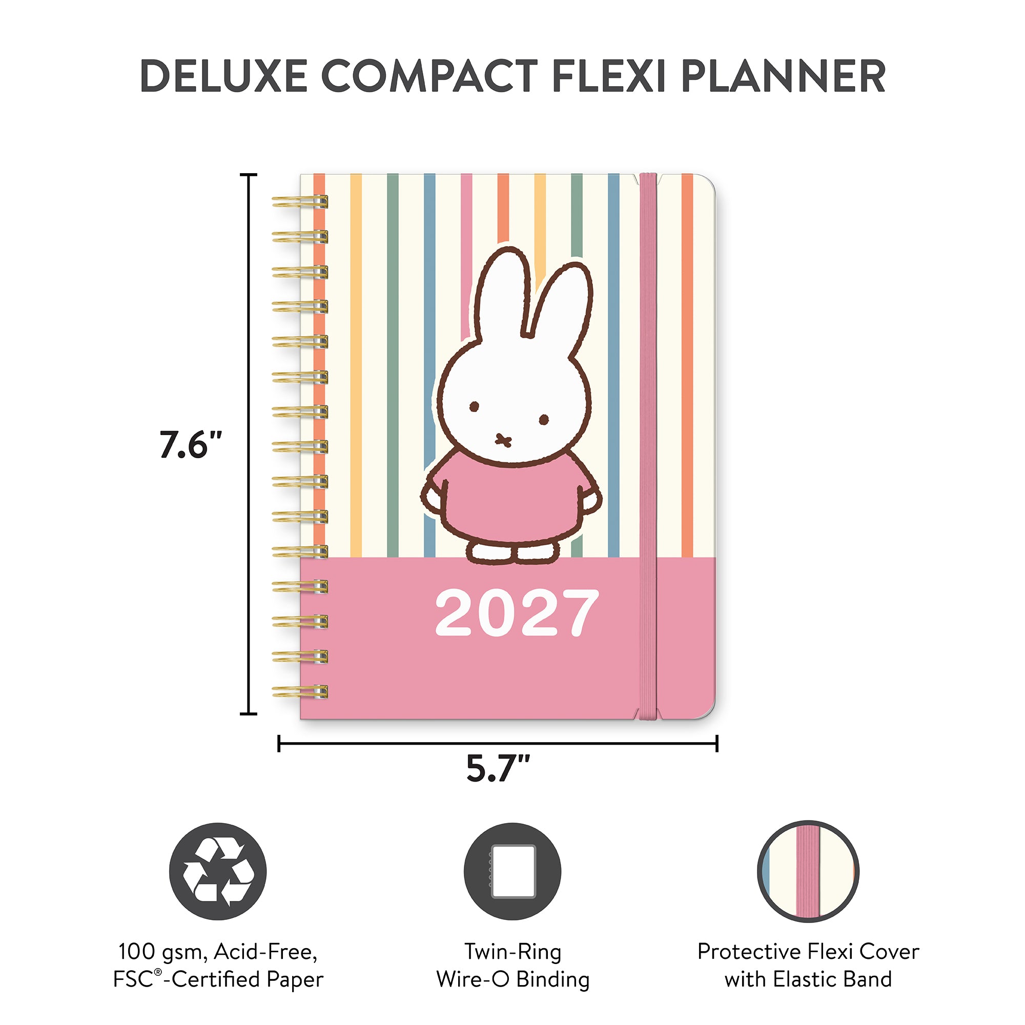 2027 Miffy A Year in Color Deluxe Compact Flexi Planner