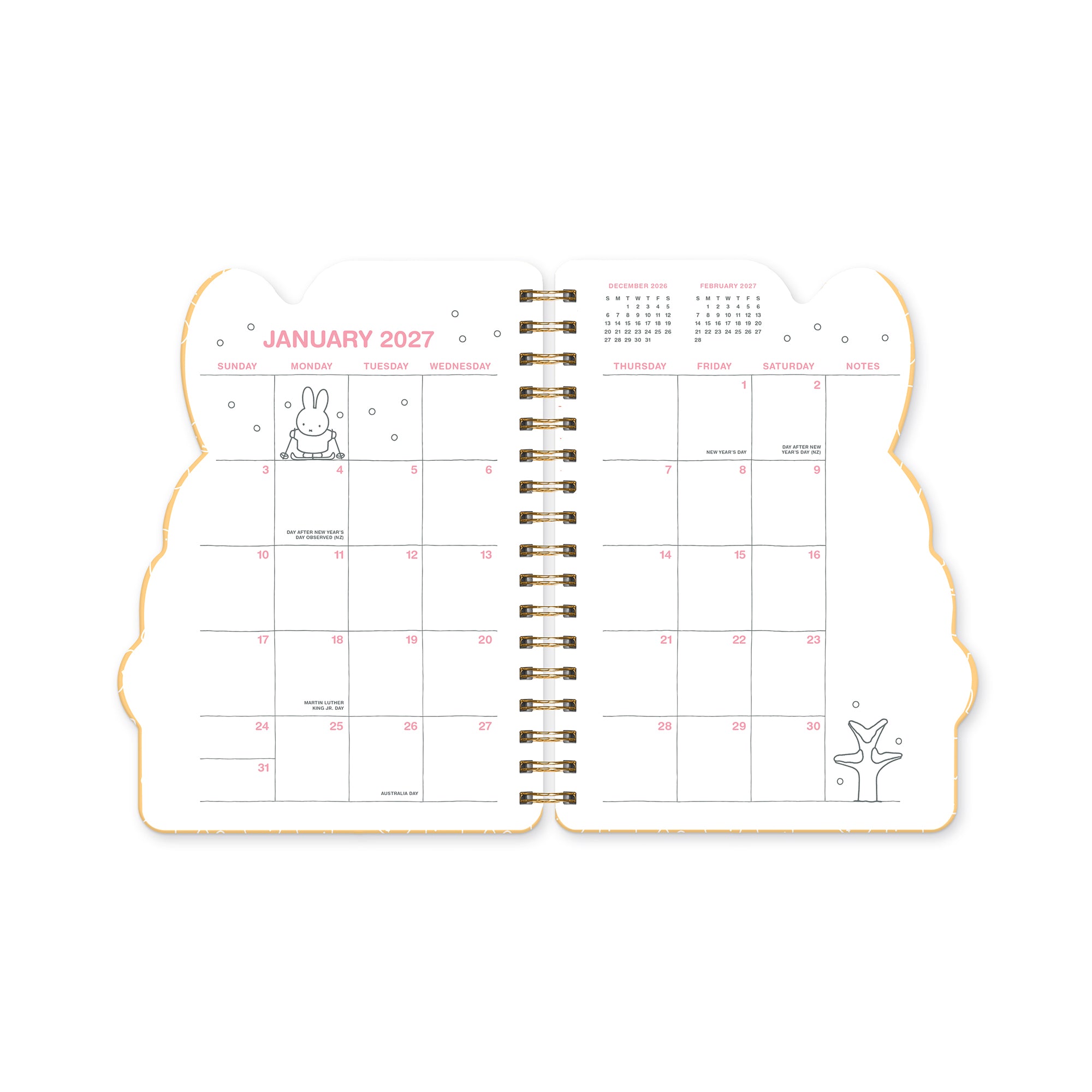 2027 Miffy A Year in Color Die-Cut Weekly Planner