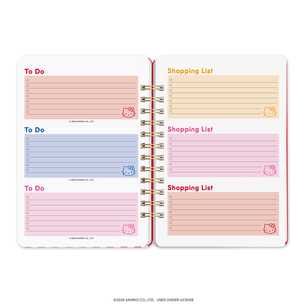 2027 Hello Kitty Take Note Sanrio 12 Month Do It All Planner