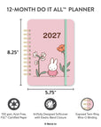 2027 Miffy Flowers Pink Miffy 12 Month Do It All Planner
