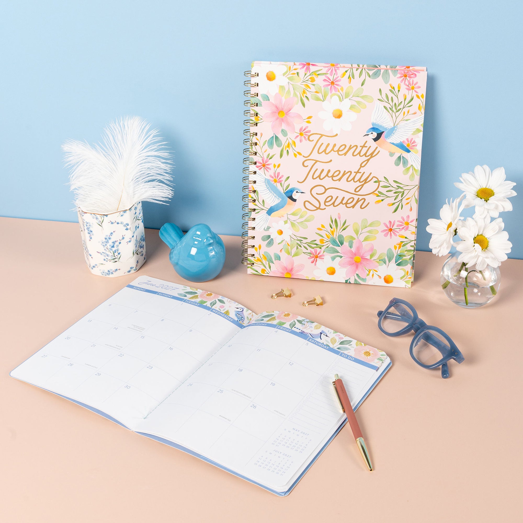 2027 Birds &amp; Blooms Extra-Large Spiral Planner