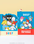 2027 Hello Kitty and Friends Retro Just Right Monthly Planner with Enamel Charm Bookmark